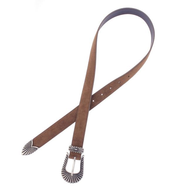 EVRIS「メタルバックルスウェードベルト」|ベルト|