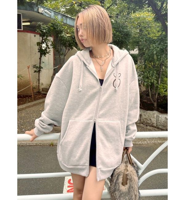 EVRIS「era bloom グラフィックジップパーカー」|パーカー|