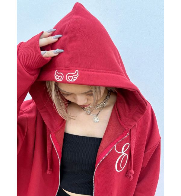 EVRIS「era bloom グラフィックジップパーカー」|パーカー|