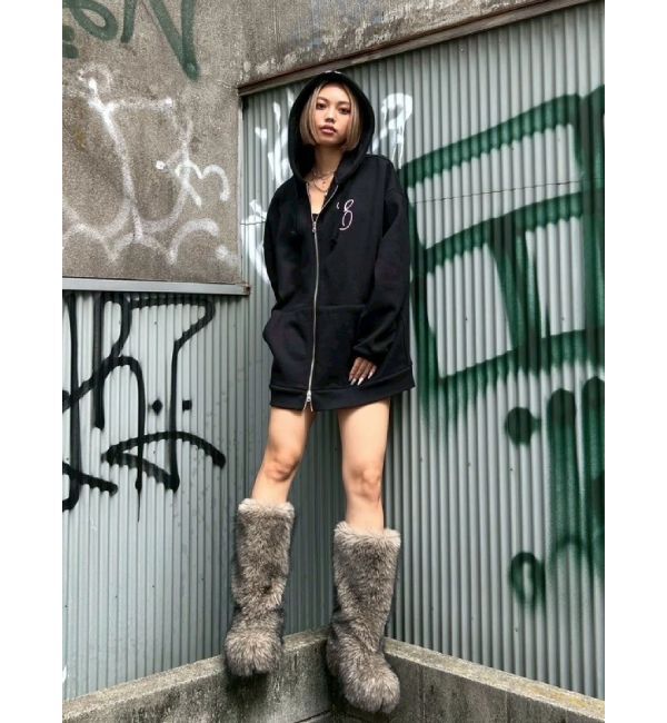 EVRIS「era bloom グラフィックジップパーカー」|パーカー|