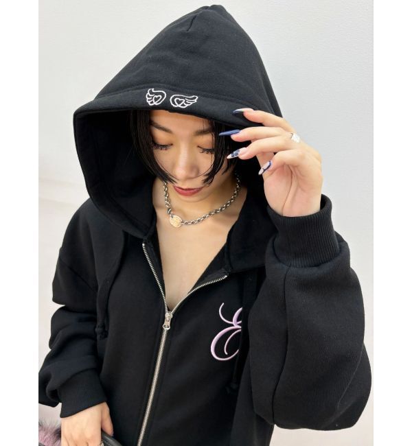 EVRIS「era bloom グラフィックジップパーカー」|パーカー|