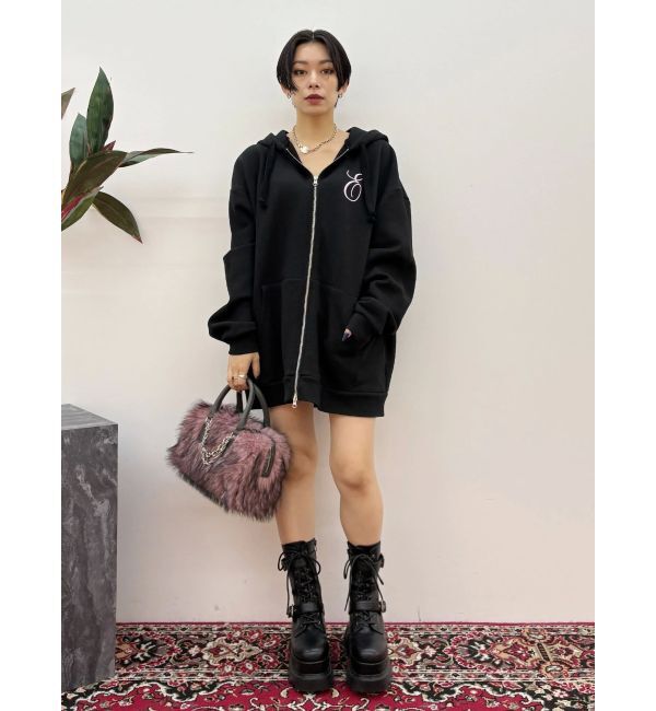 EVRIS「era bloom グラフィックジップパーカー」|パーカー|