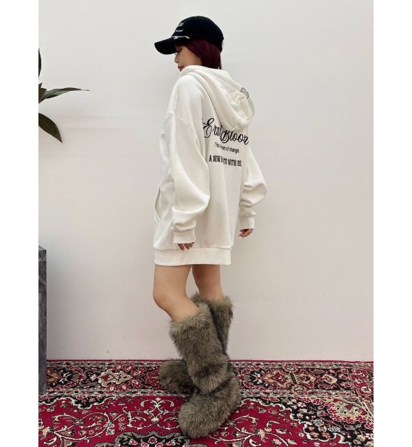 EVRIS「era bloom グラフィックジップパーカー」|パーカー|