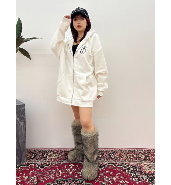 EVRIS「era bloom グラフィックジップパーカー」|パーカー|