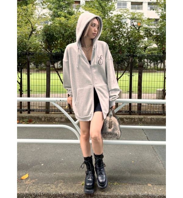 EVRIS「era bloom グラフィックジップパーカー」|パーカー|