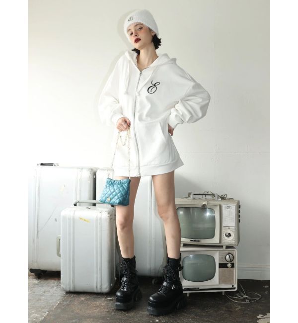 EVRIS「era bloom グラフィックジップパーカー」|パーカー|