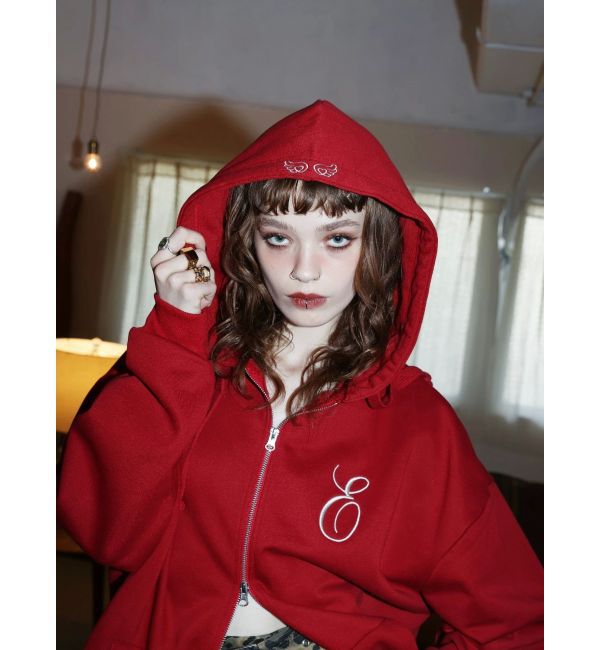 EVRIS「era bloom グラフィックジップパーカー」|パーカー|