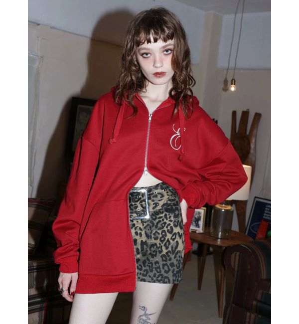 EVRIS「era bloom グラフィックジップパーカー」|パーカー|