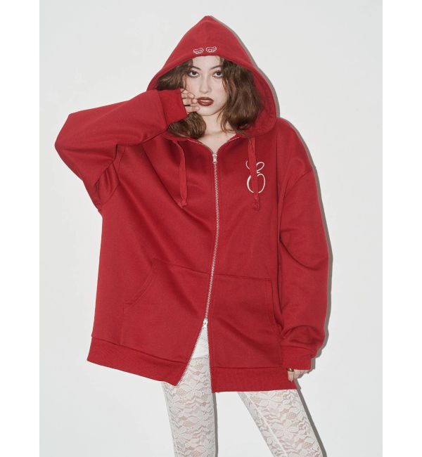 EVRIS「era bloom グラフィックジップパーカー」|パーカー|