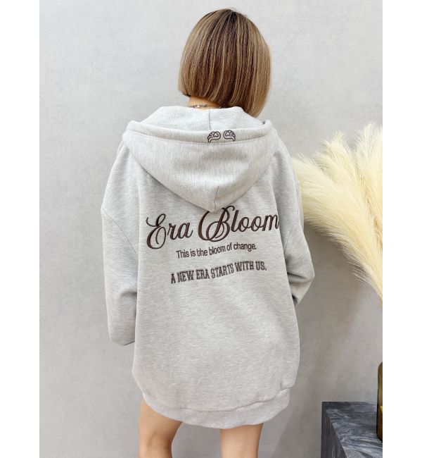 EVRIS「era bloom グラフィックジップパーカー」|パーカー|グレー