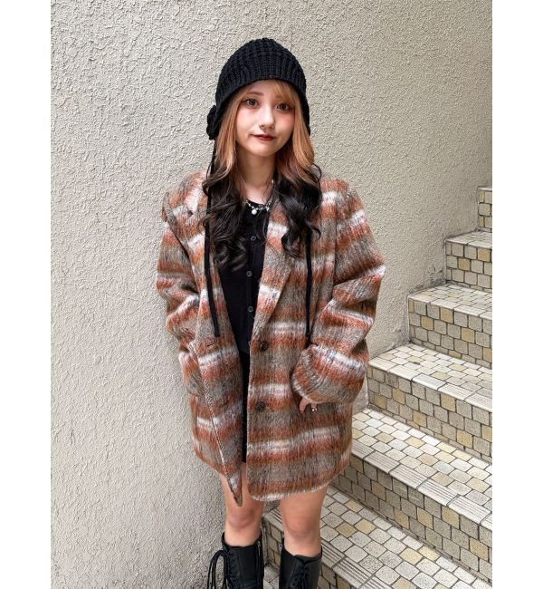 jouetie「ウールライクジャケットコート」|その他|ブラウン