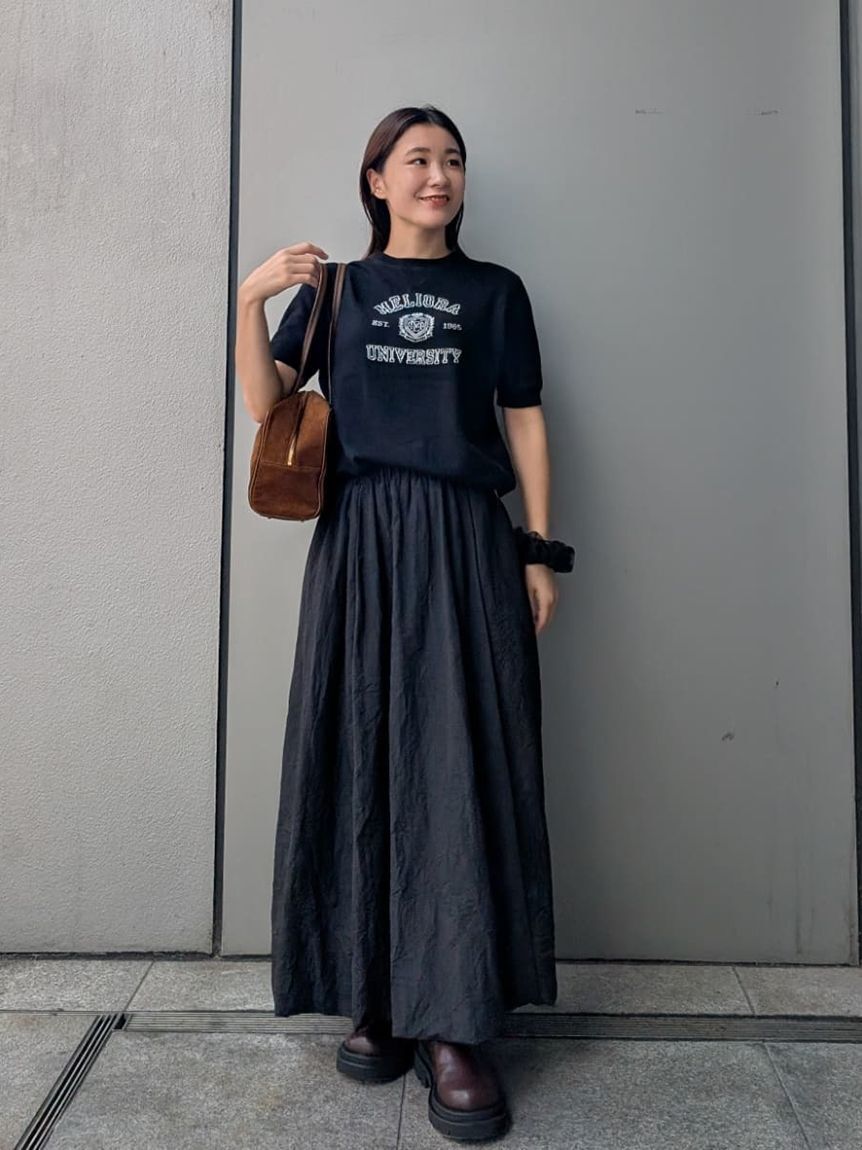 Mila Owen「カシミア混ハイケージカレッジモチーフニット」|ニット・セーター|