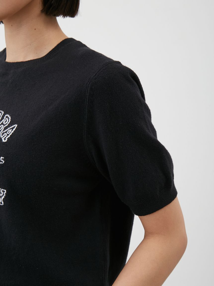 Mila Owen「カシミア混ハイケージカレッジモチーフニット」|ニット・セーター|