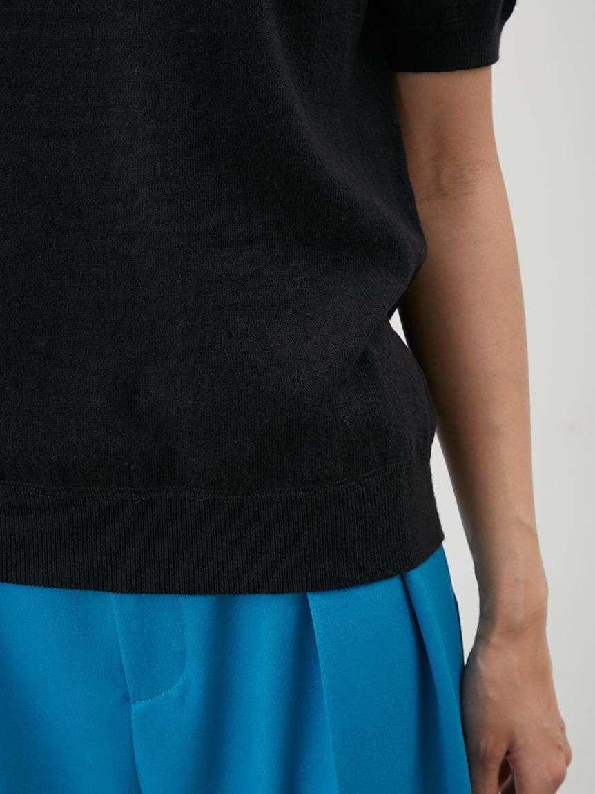 Mila Owen「カシミア混ハイケージカレッジモチーフニット」|ニット・セーター|