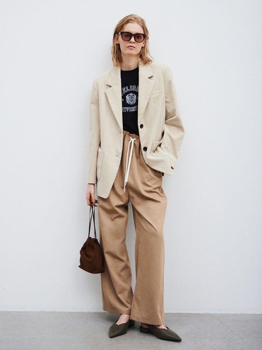 Mila Owen「カシミア混ハイケージカレッジモチーフニット」|ニット・セーター|