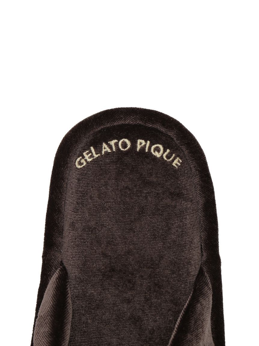 gelato pique「エンブレムモチーフベロアルームシューズ」|ルームシューズ|