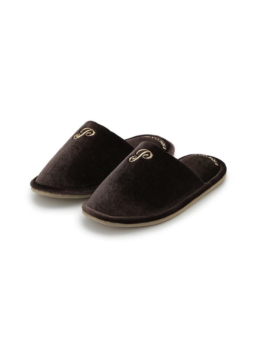 gelato pique「エンブレムモチーフベロアルームシューズ」|ルームシューズ|BRW