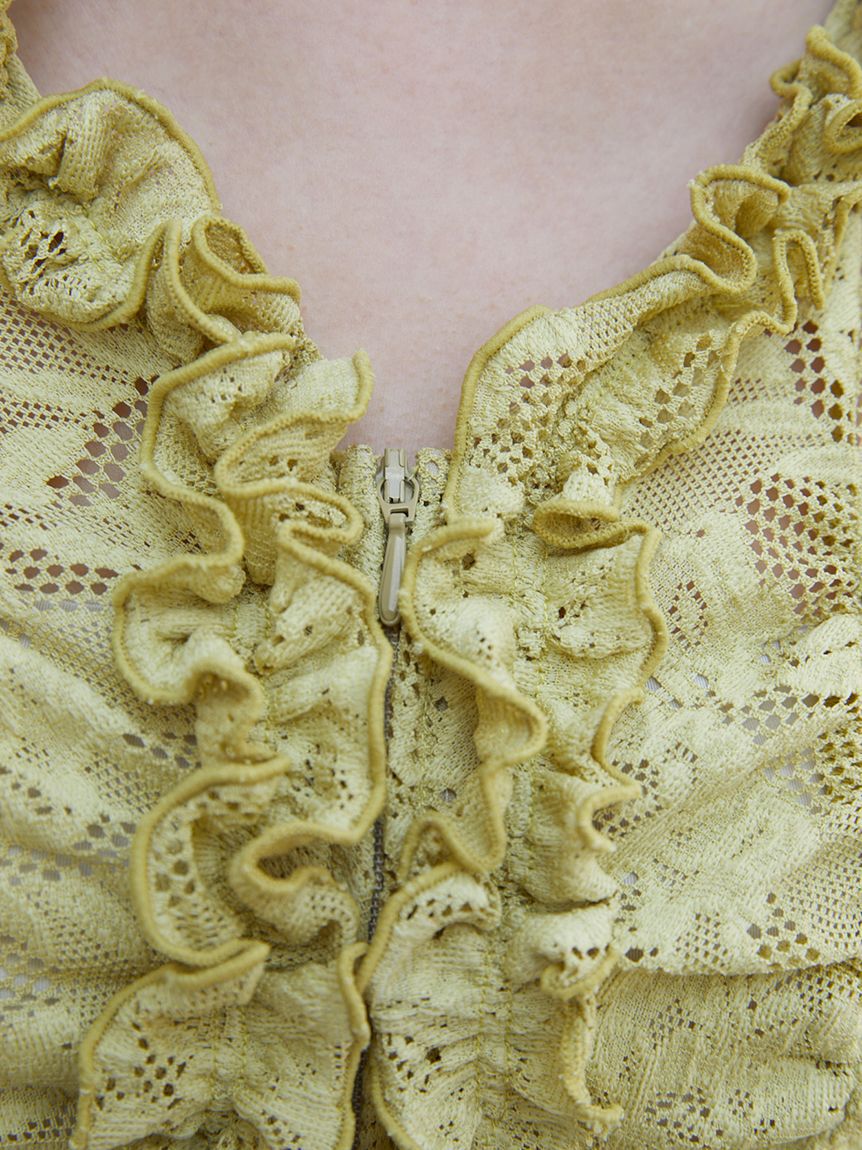 SNIDEL「カットレースフリルプルオーバー」|Tシャツ・カットソー|