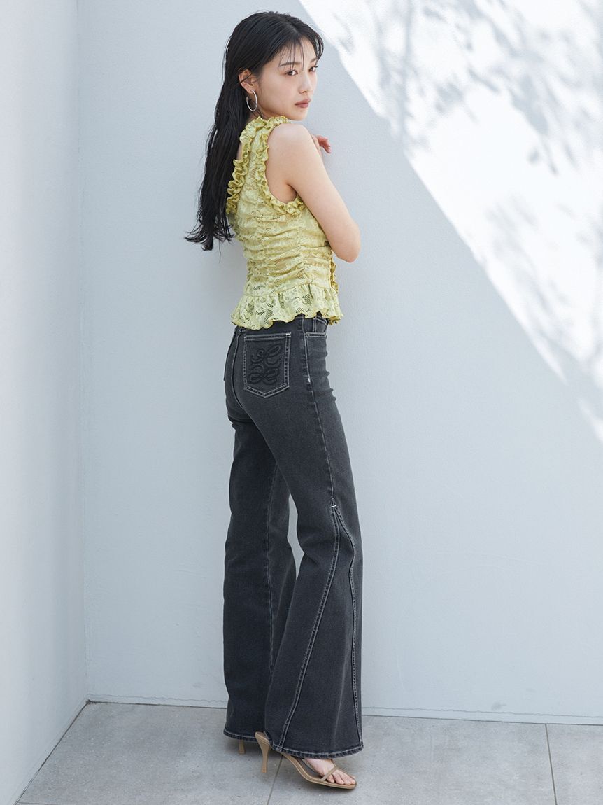 SNIDEL「カットレースフリルプルオーバー」|Tシャツ・カットソー|