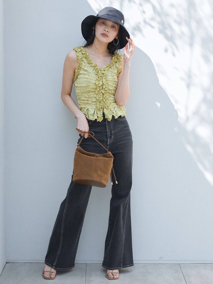 SNIDEL「カットレースフリルプルオーバー」|Tシャツ・カットソー|