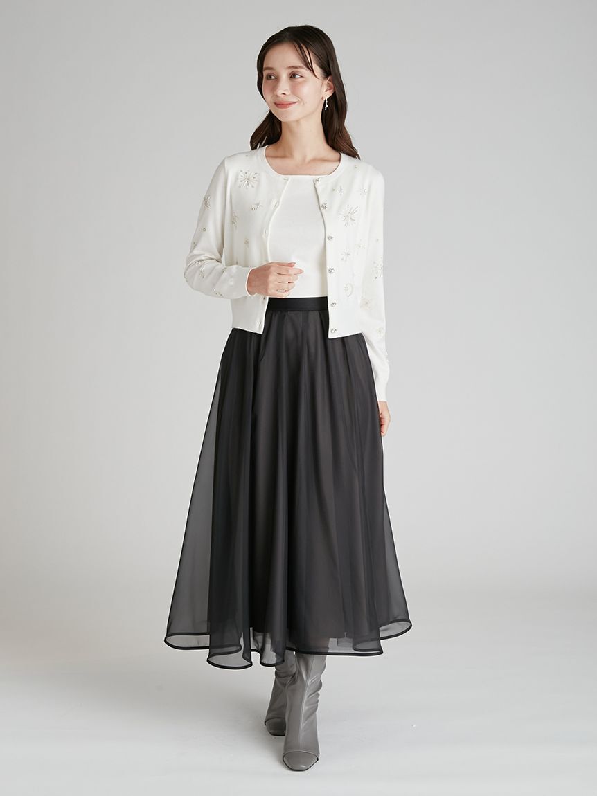 CELFORD「【YUMI KATSURA for CELFORD】コラボスターリー刺繍ニットアンサンブル」|ニット・セーター|