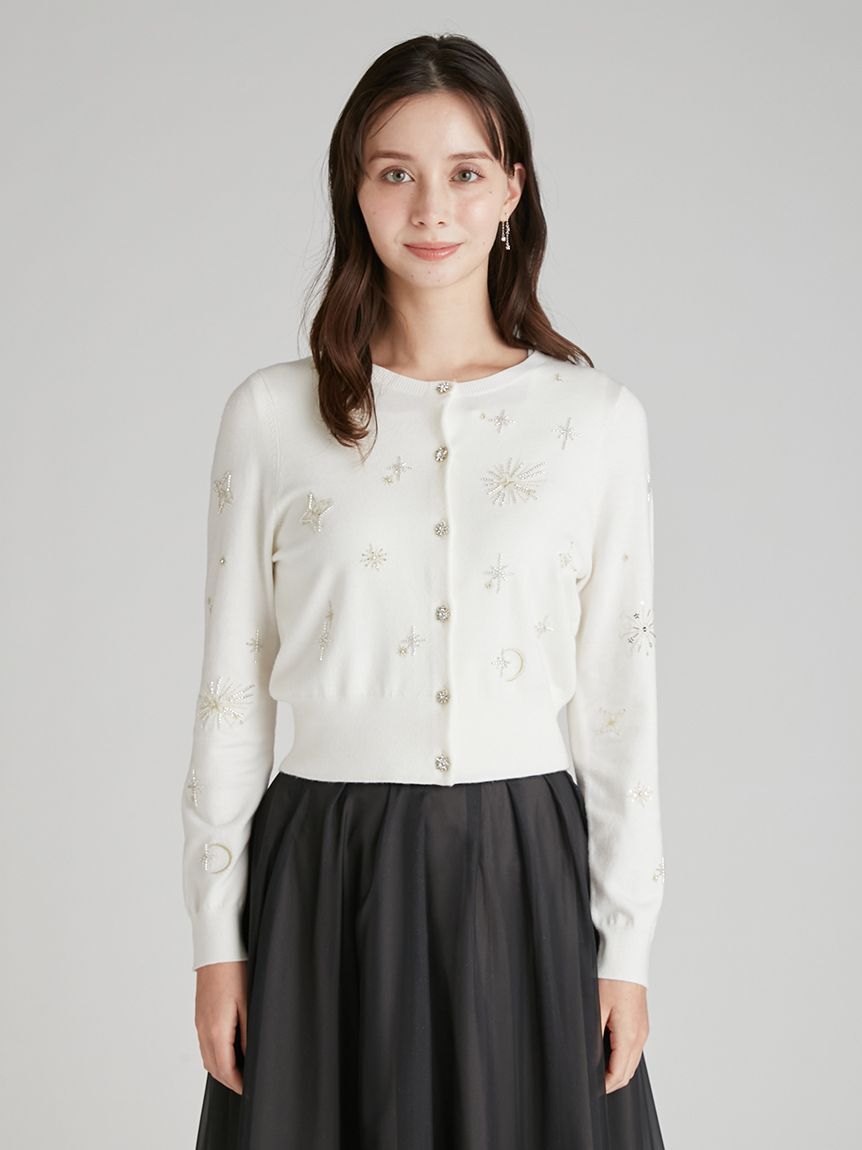 CELFORD「【YUMI KATSURA for CELFORD】コラボスターリー刺繍ニットアンサンブル」|ニット・セーター|