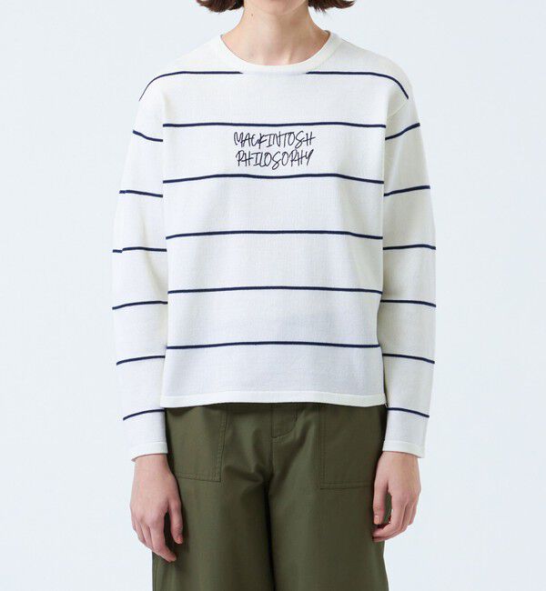 MACKINTOSH PHILOSOPHY「ライティングロゴボーダーニット」|ニット・セーター|