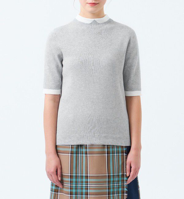 MACKINTOSH PHILOSOPHY「【2025年春夏モデル】Cleric Collar Knit ハーフスリーブ」|ニット・セーター|
