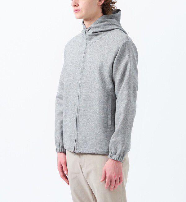 MACKINTOSH PHILOSOPHY「テーラードジャージー フーデッドパーカー 杢カラミストレッチ」|ブルゾン・スタジャン|