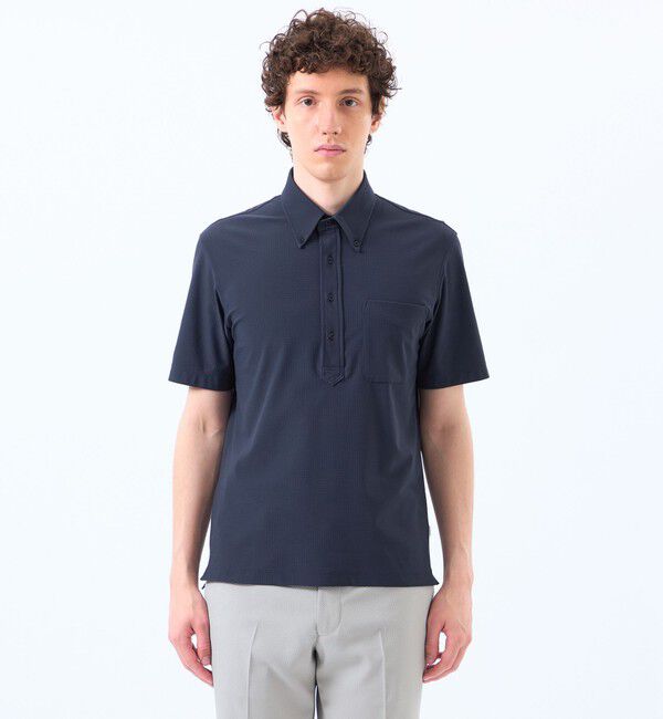 MACKINTOSH PHILOSOPHY「【TROTTER with FREEZE TECH】トロッター ボタンダウンポロシャツ　氷撃プリントトリコット」|シャツ・ブラウス|