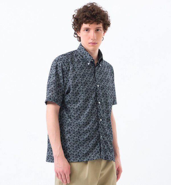 MACKINTOSH PHILOSOPHY「ボタニカルプリント ボタンダウン半袖シャツ」|シャツ・ブラウス|