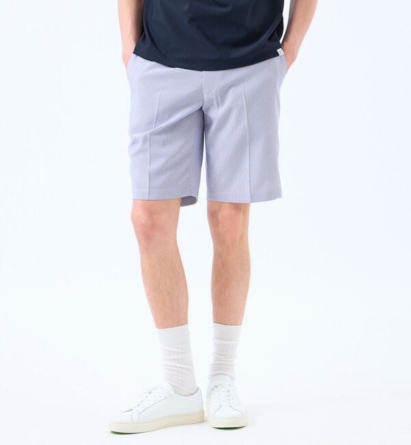 MACKINTOSH PHILOSOPHY「トロッター エラスティックショーツ　サッカーストライプ」|その他|ブルー