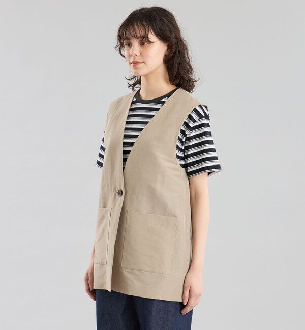 MACKINTOSH PHILOSOPHY「GREY LABEL リネンナイロンジレ」|ブルゾン・スタジャン|