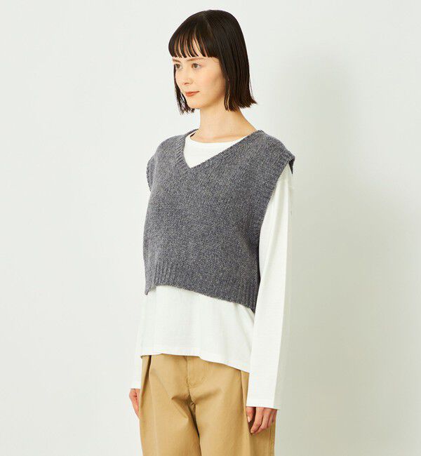 MACKINTOSH PHILOSOPHY「GREY LABEL ローゲージショートベスト」|ニット・セーター|