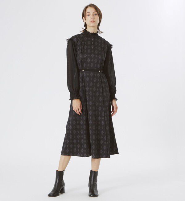  「レジメンタルオーナメントドレス」|ワンピース|