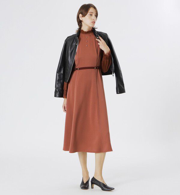  「レジメンタルオーナメントドレス」|ワンピース|