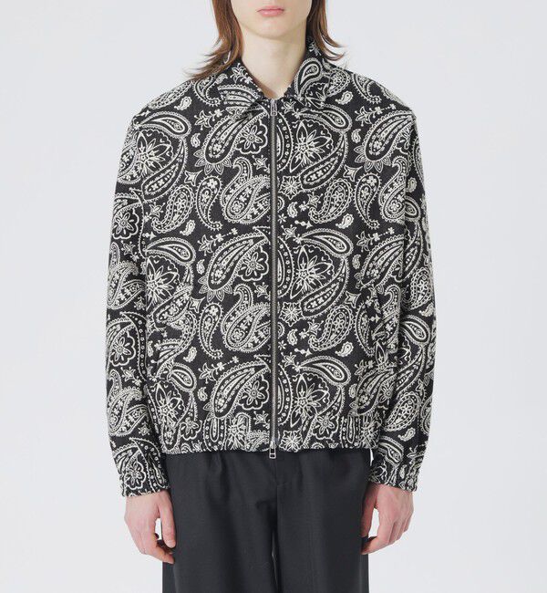  「ペイズリージャカードデニムブルゾン」|ブルゾン・スタジャン|