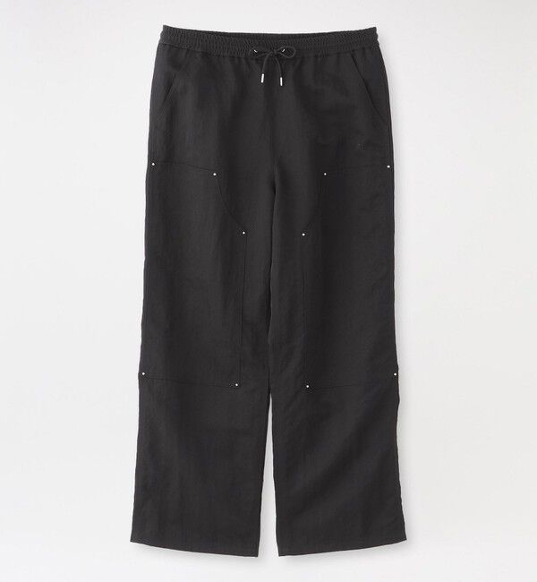  「ランポーニスタッズダブルニーイージーパンツ」|その他|ブラック