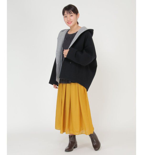 IKKA LOUNGE「フード配色ユルシルエットコート」|その他|