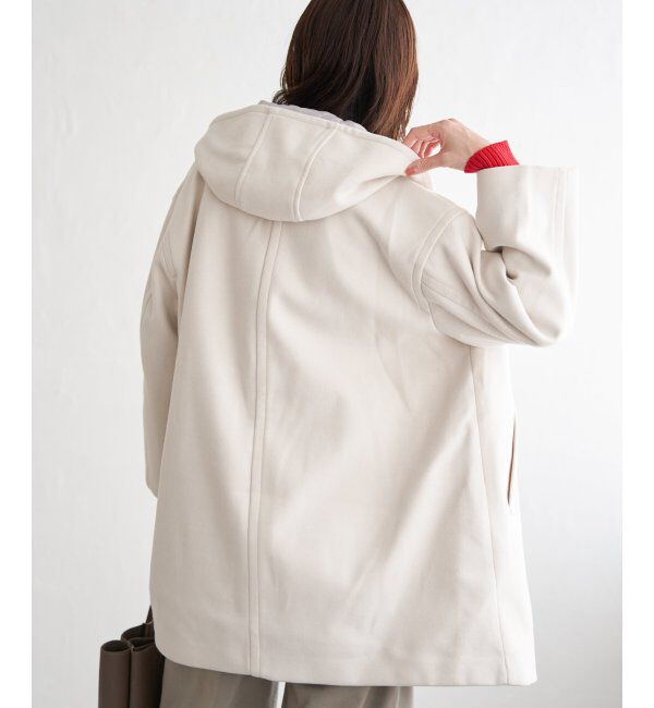 ikka「RENU メルトンミドル丈フードジャケット」|その他|