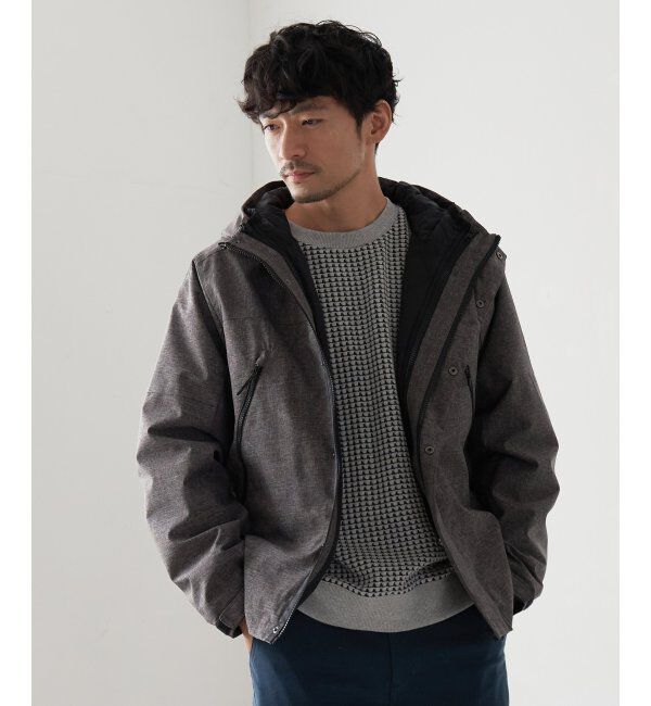 ikka「【撥水】sorona 3WAYライトハーフ」|ブルゾン・スタジャン|ミディグレイ