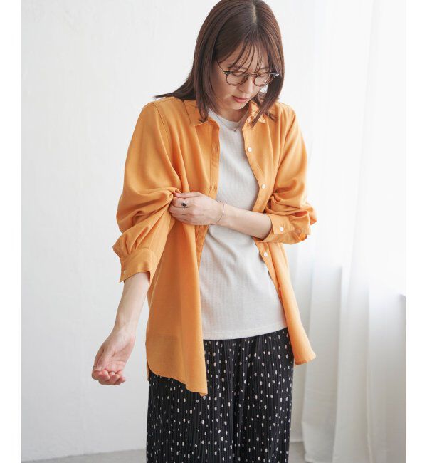 ikka「フレンチリネンMIX長袖シャツ」|シャツ・ブラウス|