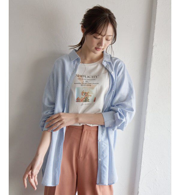 ikka「フレンチリネンMIX長袖シャツ」|シャツ・ブラウス|