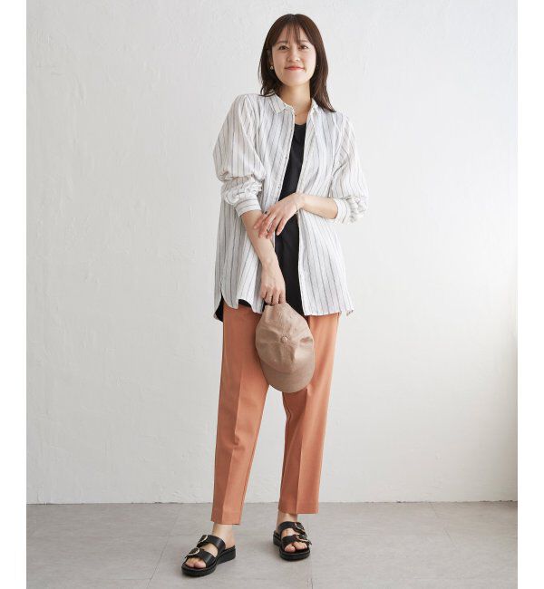 ikka「フレンチリネンMIX長袖シャツ」|シャツ・ブラウス|