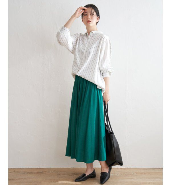 ikka「フレンチリネンMIX長袖シャツ」|シャツ・ブラウス|