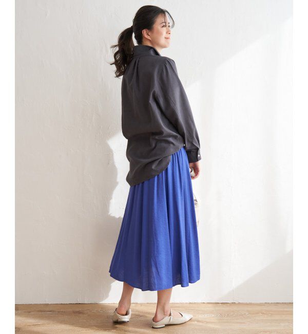 ikka「フレンチリネンMIX長袖シャツ」|シャツ・ブラウス|