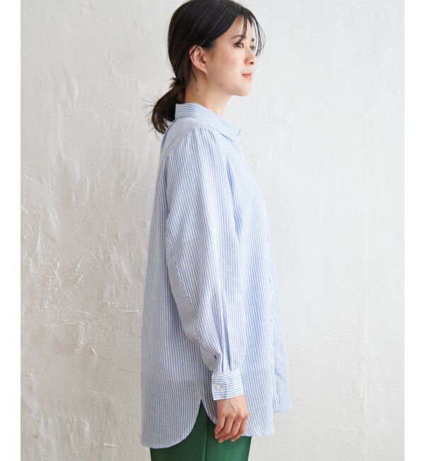 ikka「フレンチリネンMIX長袖シャツ」|シャツ・ブラウス|