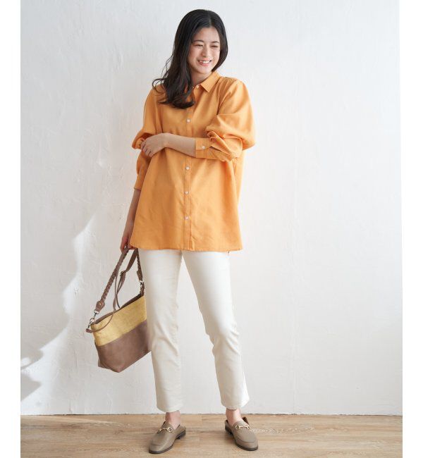 ikka「フレンチリネンMIX長袖シャツ」|シャツ・ブラウス|