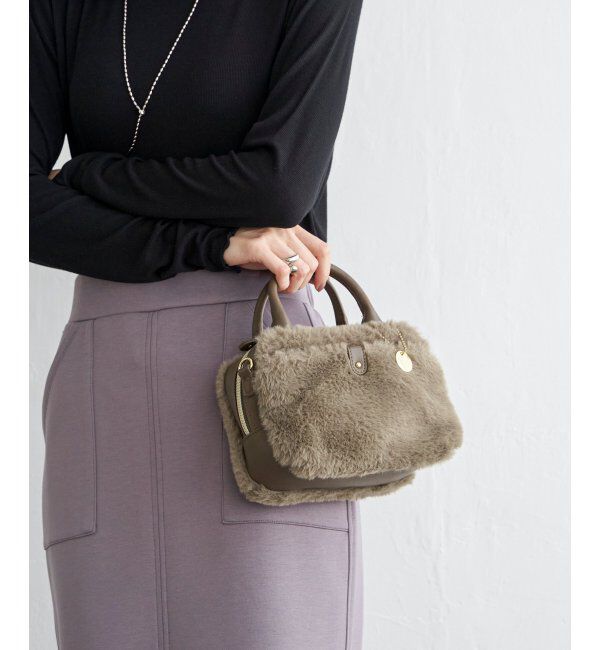 ikka「エコファー２ＷＡＹミニショルダー」|その他|ダークグリーン