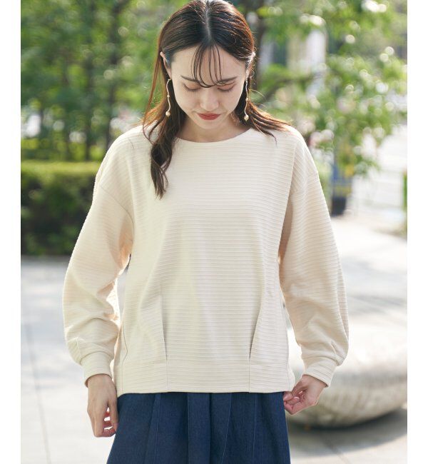 ikka「リップル裾タックプルオーバー」|その他|オフホワイト